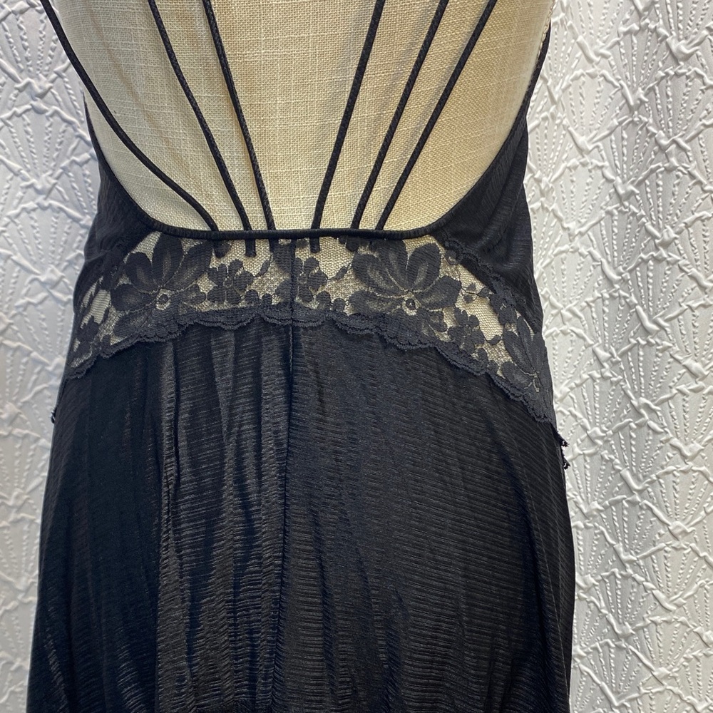Kayser Size‎ small petite Vintage Elegant Black Lace nightdress Nylon Strappy - Picture 8 of 13